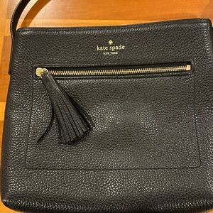 Kate Spade Black Pebbled Leather Shoulder Bag